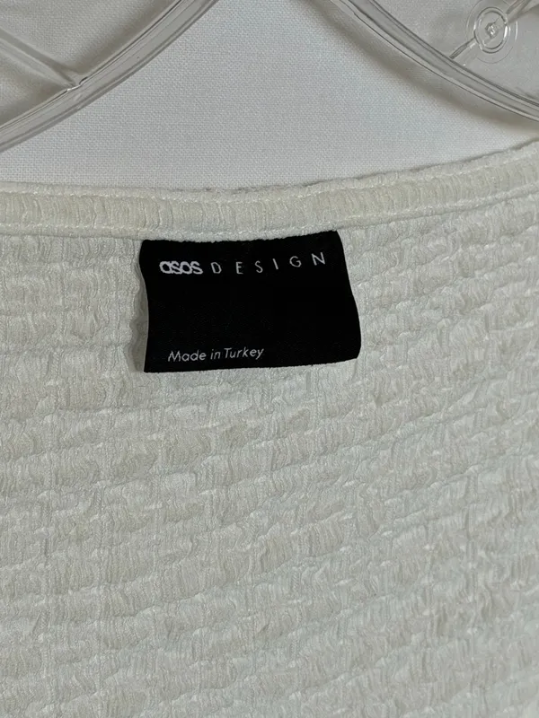 ASOS design white poplin babydoll tie top - Image 3
