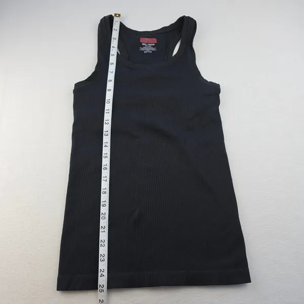Spanx Women Black Ribbed Racerback Tank Top Small Medium Slim Fit Scoop Neck - Image 6