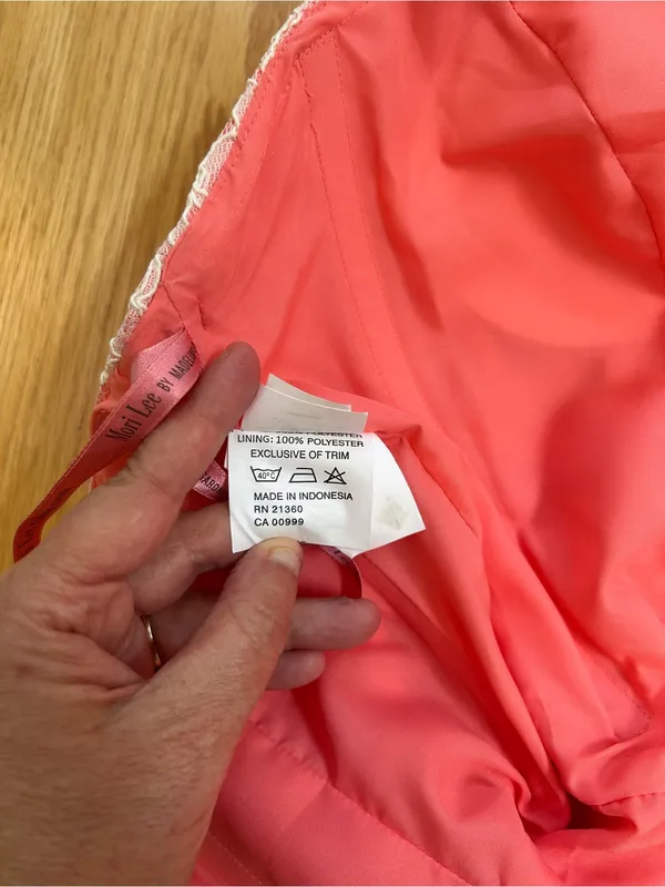 Mori Lee By Madeline‎ Gardner Bridesmaid Dress Prom Gown Pink w/ Shawl 14 - Image 11
