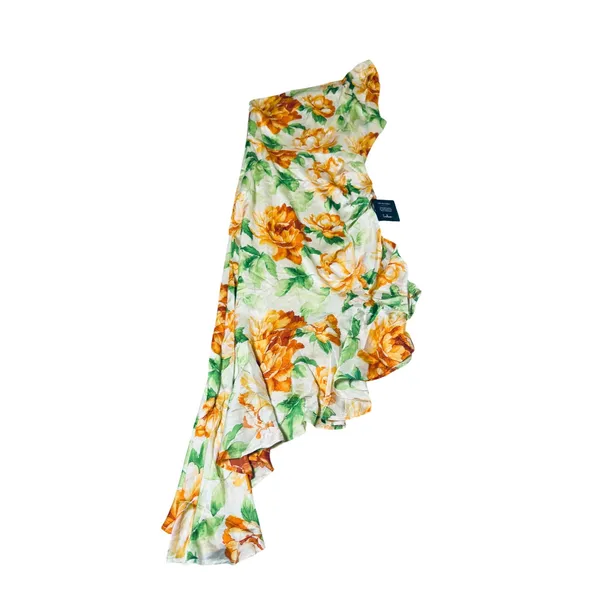 NWT Lulus Medium Divinely Blooming White Multi Floral One-Shoulder Midi Dress - Image 3