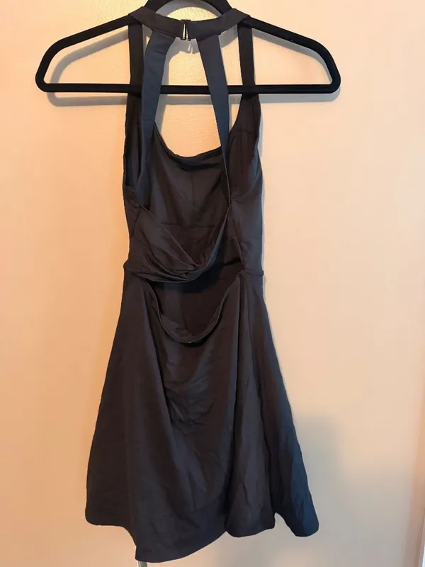 Halara Small Black Sleeveless Athleisure Dress With Cutout Back Design tennis dr - Image 2