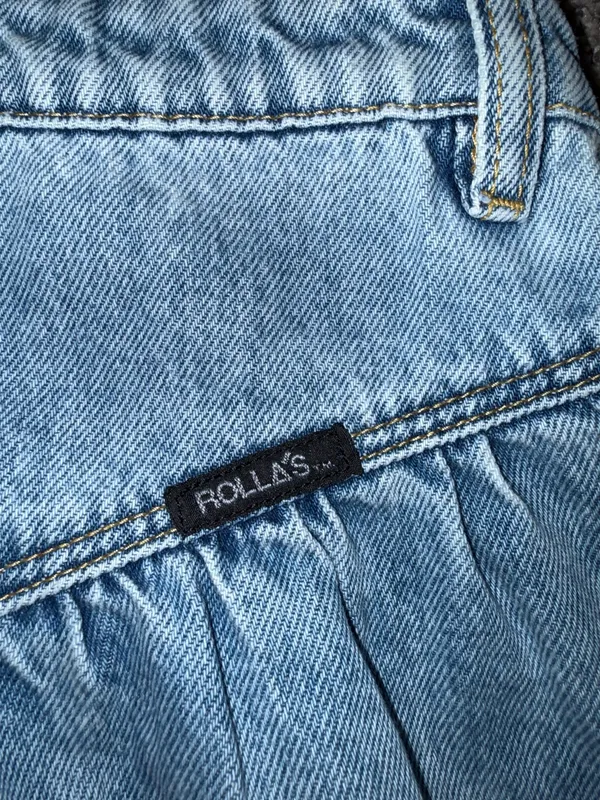 Rolla's High-Waist Pleated Denim Mini Skirt - Image 5