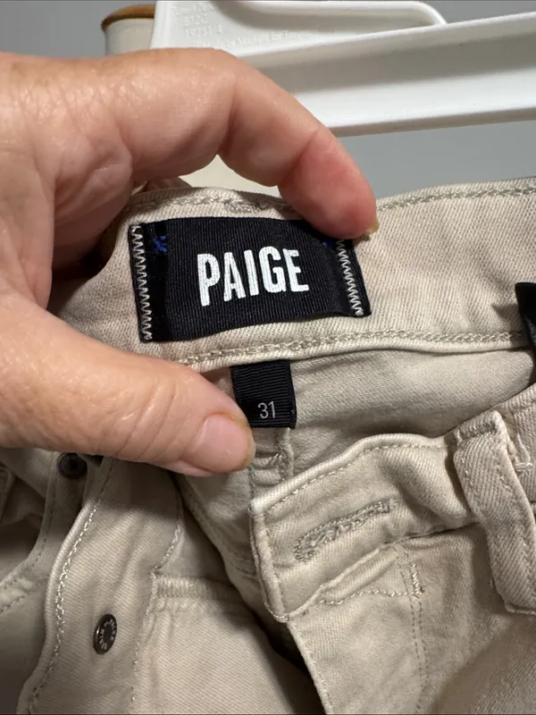 PAIGE Women's Cream Straight Leg Jeans - Neutral Beige - Image 2
