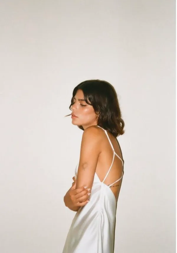 ZARA Dress Mini Satin Lingerie Effect White Wedding Bridal Shower Vacation Summer - Image 4