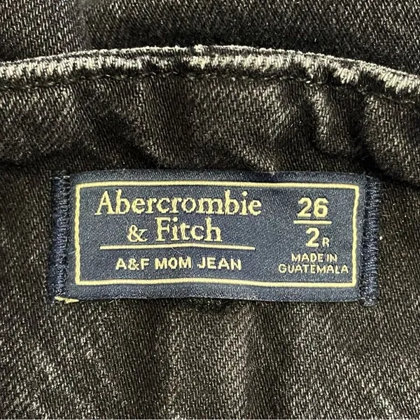 Abercrombie & Fitch Mom Jeans Size 26 / 2 Black Stonewash Paperbag High Rise - Image 8