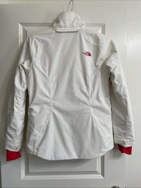 The North Face HyVent RECCO Jacket Women’s Size Medium White/Pink Full Zip - Image 3