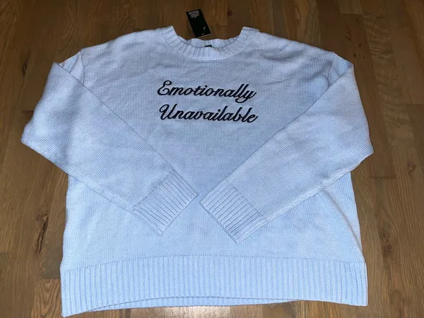 NWT Wild Fable Emotionally Unavailable Sweater Light Blue XXL - Image 2
