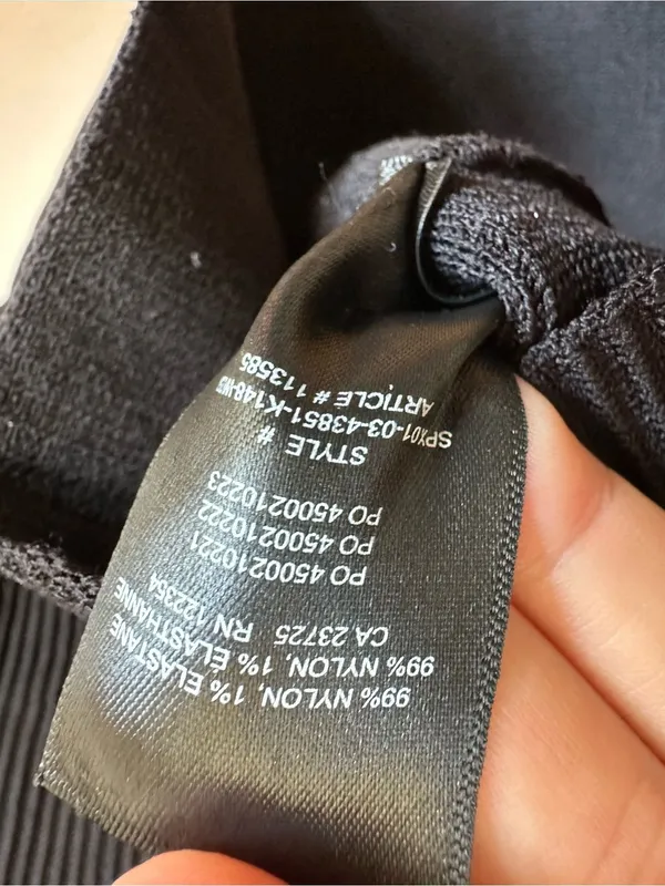 Aritzia Babaton Ribbed Long Sleeve Stretch Top Black Womens XS - Image 5