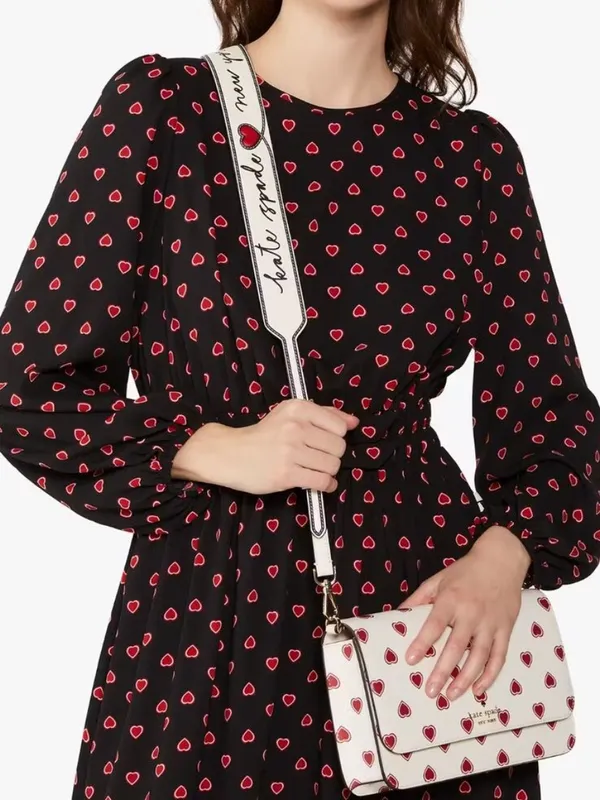 Kate Spade Limited Edition Heart Collection Adjustable Leather Bag Strap - Image 3