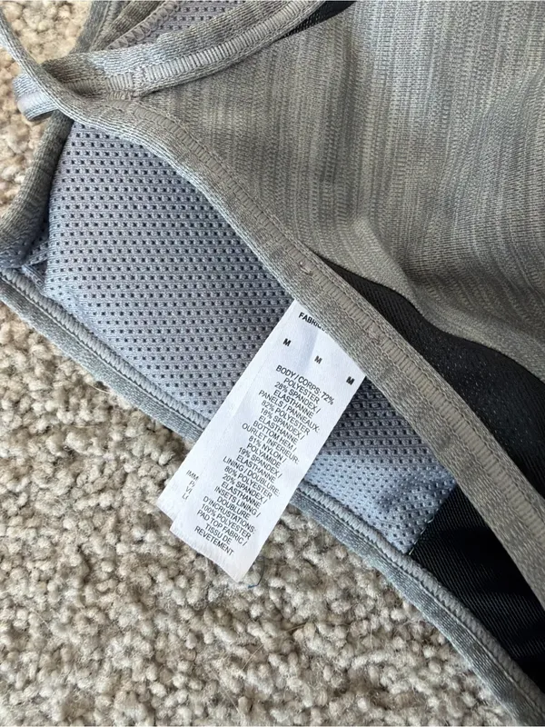 Nike Heather Gray & Black V‑Neck Strappy Sports Bra - Image 4