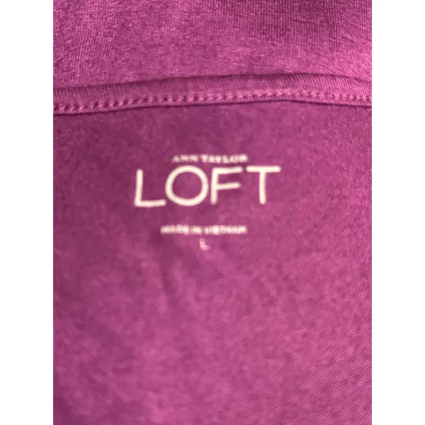 LOFT Cami Small Purple Aubergine Flowy Plunge Neck Tank Womens Large - Image 6