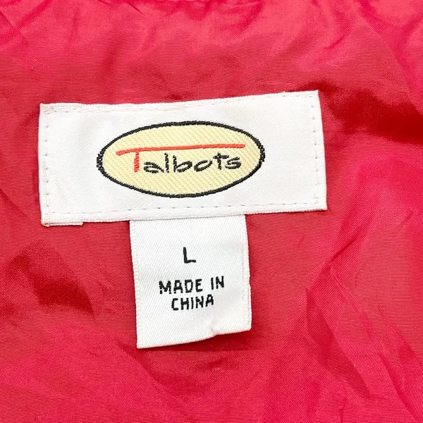 Talbots Womens L Goose Down Vest Quilted Puffer Zip‎ Front Stand Up Collar - Image 9