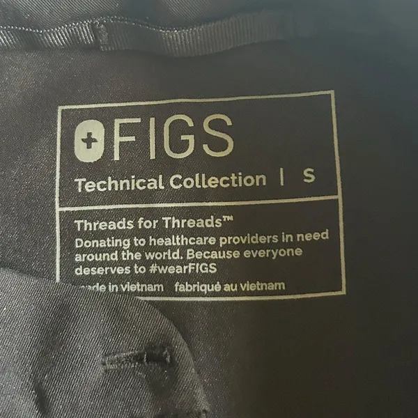 Figs Montex Zipper Scrub Top Black Size Women’s Small - Image 11