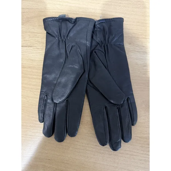 Vintage Black Leather Lined Driving Gloves Women size S‎ - Image 3
