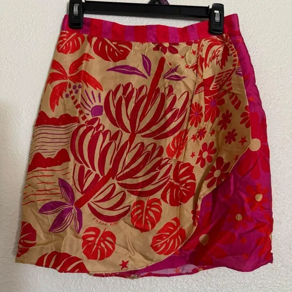 Farm Rio wrap slip mini skirt - Image 5