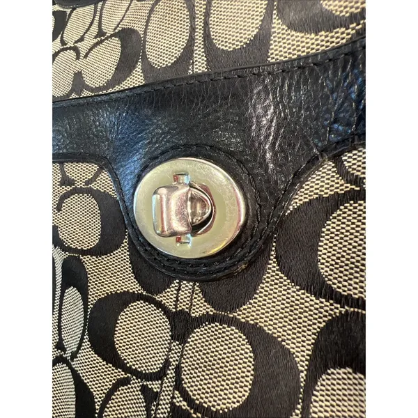 Coach Penelope F15513 Signature Y2K Turnlock Crossbody Shoulder Bag Black - Image 2
