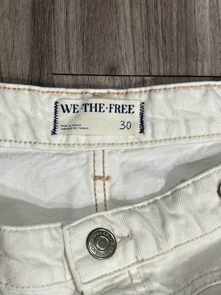 Free People We The Free Palmer Jeans Eggshell – Size 30. - Image 2