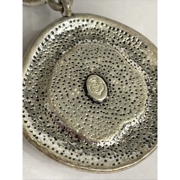 PREMIER DESIGNS Antique Silver Tone w Faux Hematite Pendant Necklace 19” - Image 4