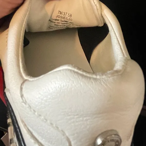 KARL LAGERFELD PARIS Josie Leather White Black Slip-On Sneakers $129 EUC Wmn’s 7 - Image 8