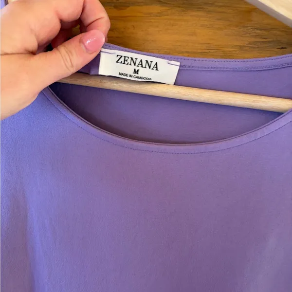 Zenana Sleeveless Lavender Tank size Medium - Image 4