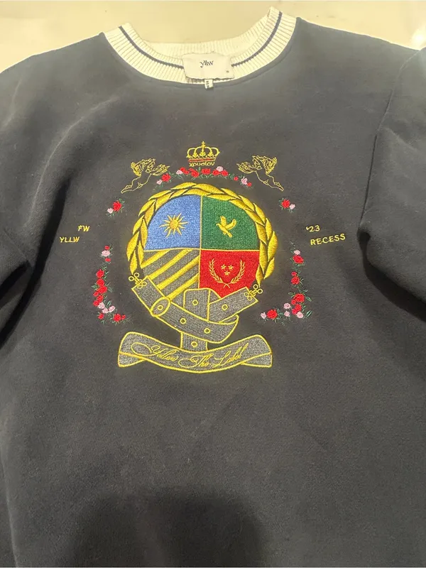 Yellow The Label Herald Crest Sweatshirt - XS - Image 2