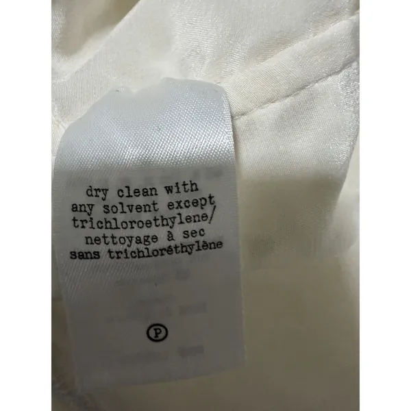 Rag & Bone Luna Mesh Silk Blend Shirt Bone Women's Size Medium - Image 12