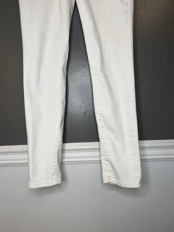 Old Navy Jeans Womens 8 Regular White Mid Rise Rockstar Skinny Stretch Denim - Image 3