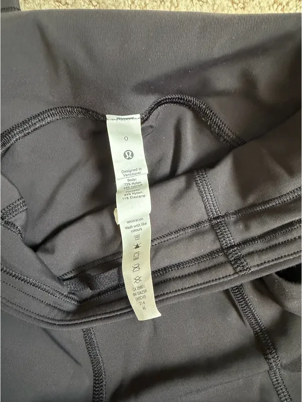 Black Lululemon Leggings 25" - Image 3