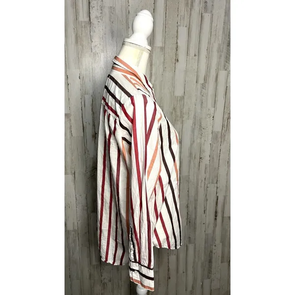 Madewell Women's XS‎ Striped Button-Up Shirt Long Sleeve Casual Relaxed Fit - Image 7