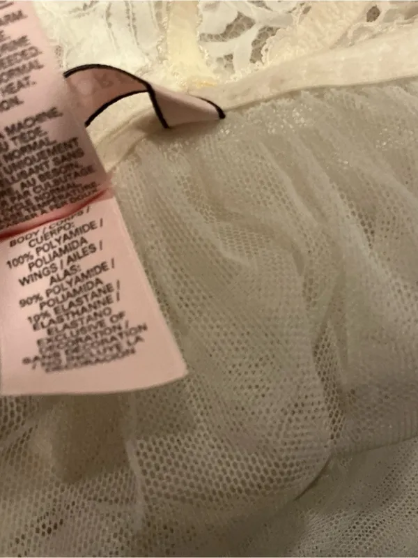 Victoria’s Secret babydoll dress white sheer embroidered size medium - Image 5