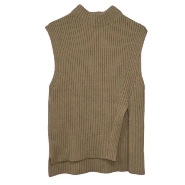 Sophie Rue Tan Mock Neck Ribbed
Sweater(Size Medium) - Image 3
