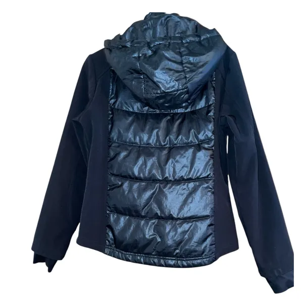 Free Country Black Puffer Hooded Sport Jacket size Small - Image 2
