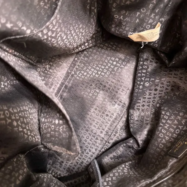 Kate Spade New York Larchmont Avenue Leather Penny Large Tote Color Black Used - Image 9