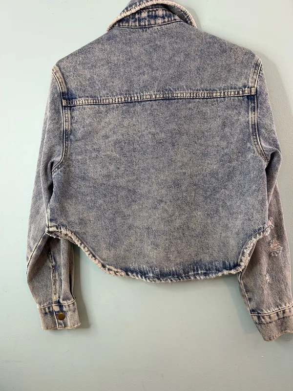 Women’s Mono B faded blue denim jackets small - Image 8