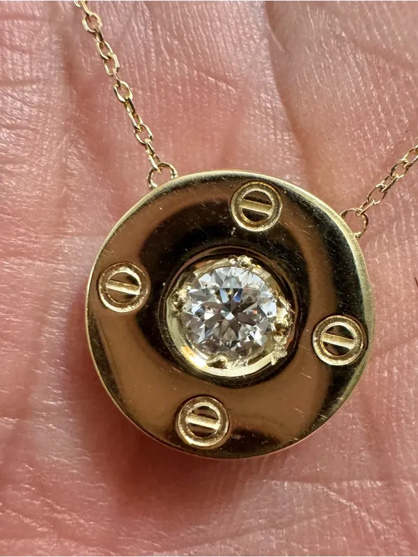 14K Yellow Gold Diamond Fashion Necklace - Image 2