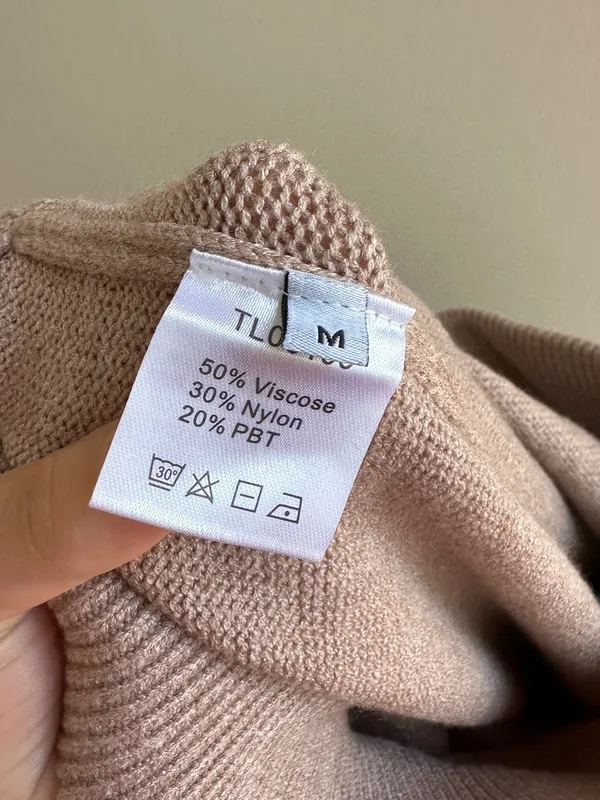 Amazon Women’s Matching Mockneck Sweater and Wide Leg Pants Set, Blush, Medium - Image 15