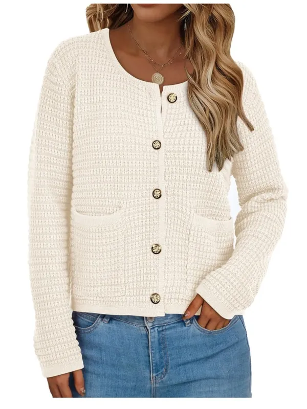 PRETTYGARDEN Women Knit Cardigan Sweaters Fall Fashion Long Sleeve XS - Image 2