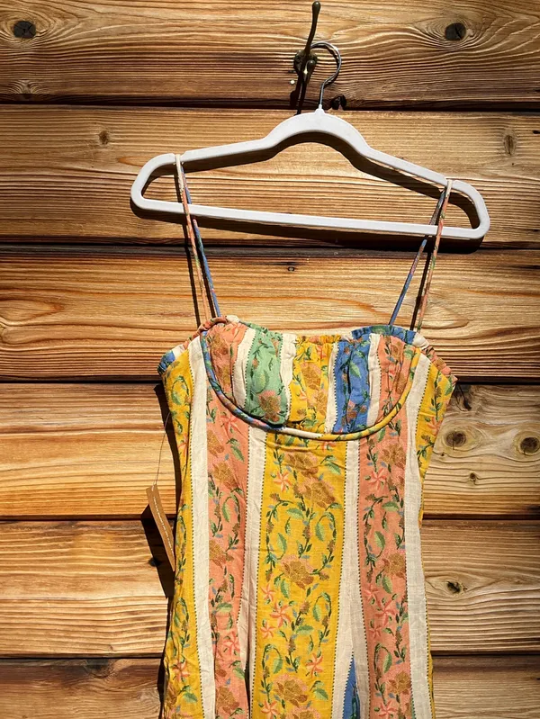 Few Moda Anaya Size 4 Multi Color Yellow Blue Midi Dress - Image 9