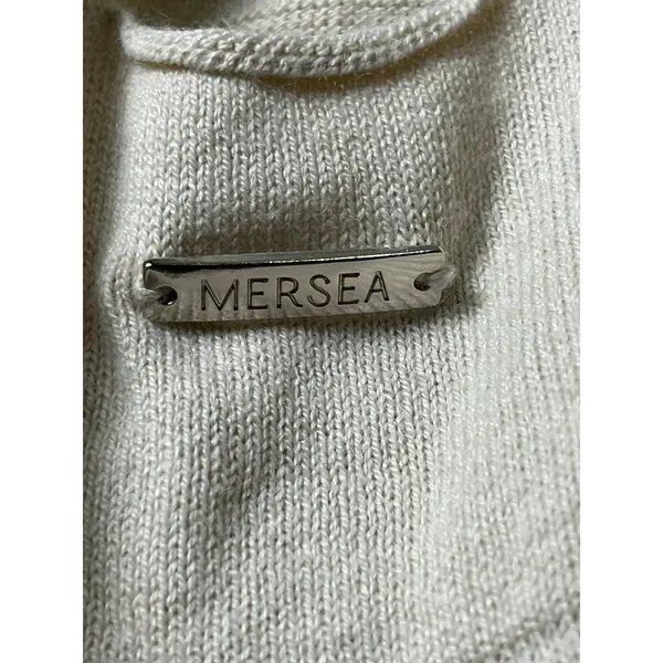 Mersea One Size Cream‎ Knit Tunic Sweater Oversized Pocket Pullover Coastal Chic - Image 6