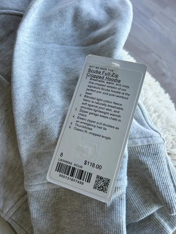 Lululemon Scuba Full-zip Cropped Hoodie - Image 3