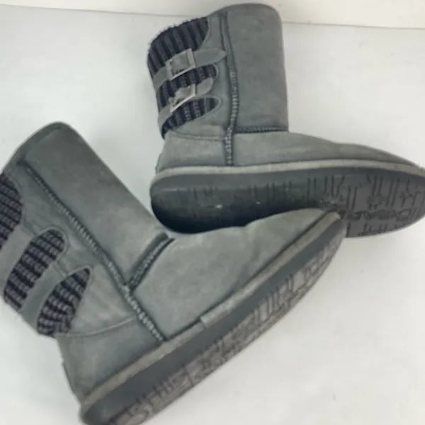 BEARPAW Boshie Suede and Washed Knit Boots - Image 9