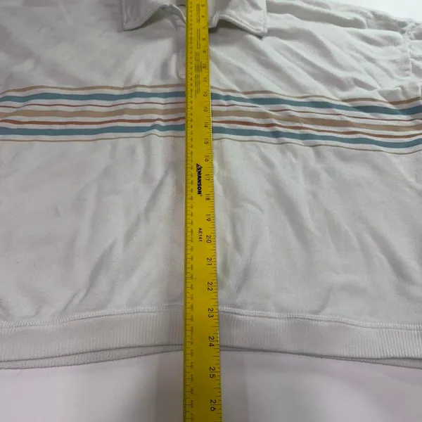 American-eagle-outfitters Women's White Sweatshirt with retro stripes - Image 5
