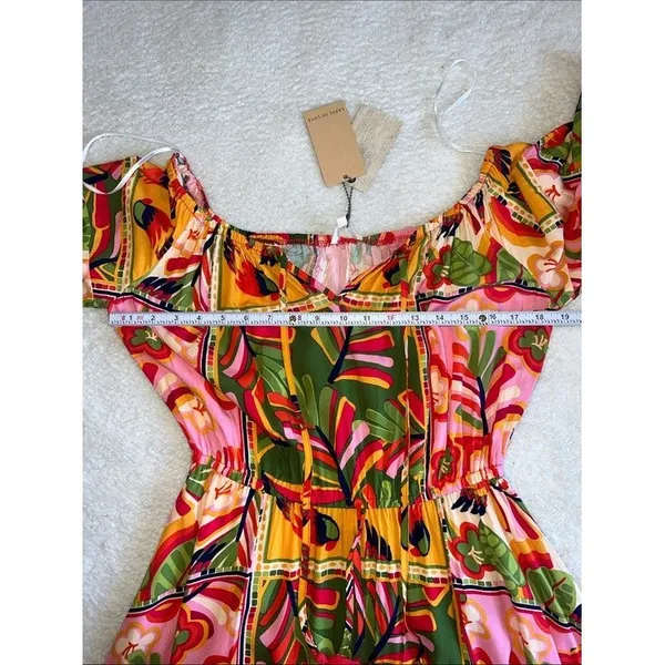 Label of Love Calista Off Shoulder Maxi Dress M NWT Tropical Boho Resort - Image 5