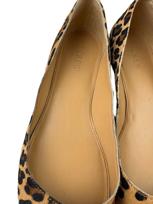 J. Crew Lily Flats Womens Size 7 Leopard Print Calf Hair Low Heel Acadamia - Image 7