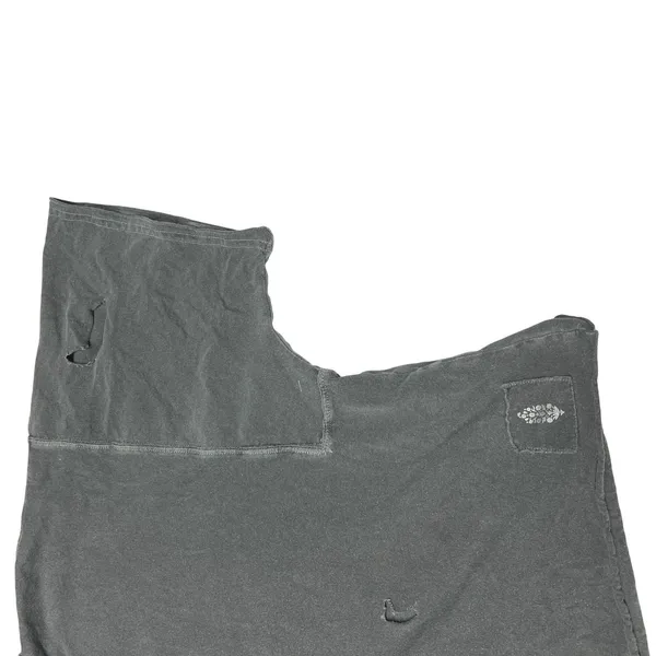 FP Movement‎ Distressed Cropped Tee Women's Small Gray 100% Cotton Oversized EUC - Image 5