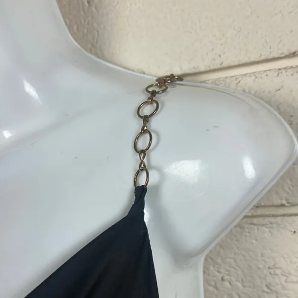 Princess Polly Mia black bodysuit with chain straps size 6 - Image 3