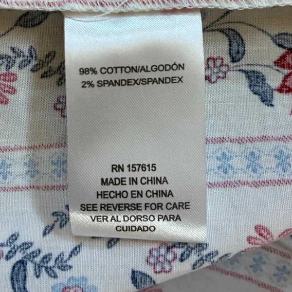 Joie Floral Smocked Tiered‎ Midi Sundress Tie Shoulder Red Blue White Medium - Image 6
