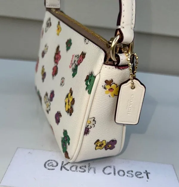 Coach Spaced Floral Field Print Wristlet Purse - Image 4