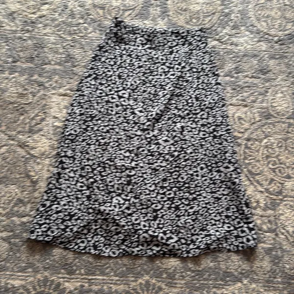 SHEIN Women's Boho Print Thigh High Waist A Line Split Midi Skirt Size 4 - Image 6
