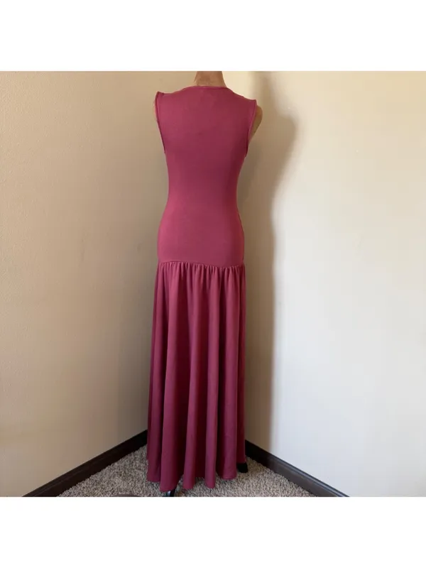 NWT Daily Practice Anthropologie Sleeveless Drop Waist Dress Womens XS Pink NEW - Image 2